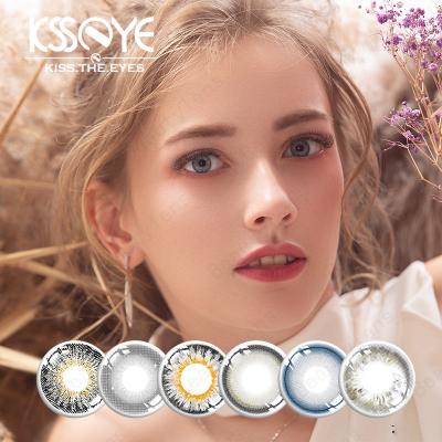 Colored Cosmetic Opaque Gray Contact Lens Bluish Grey Contacts Eyewear 14.2mm