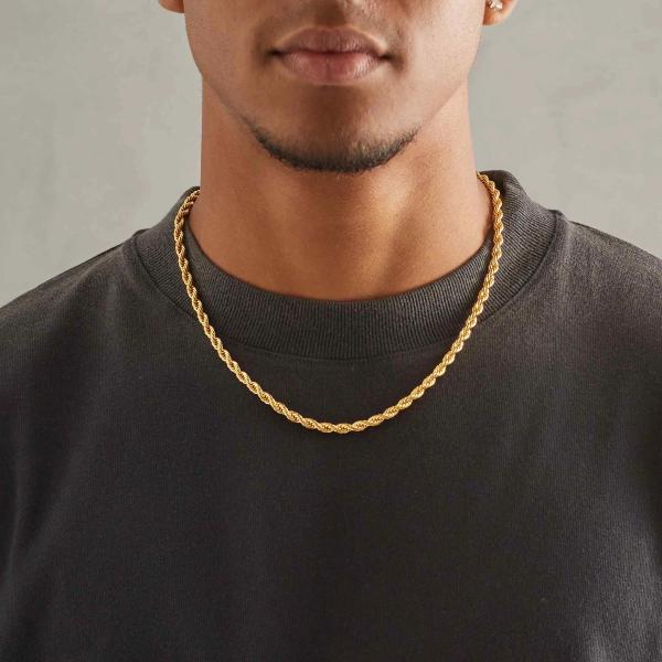 Non Tarnish No Fade Stainless Steel Rope Chain Jewelry Necklace Rope Chain Necklace