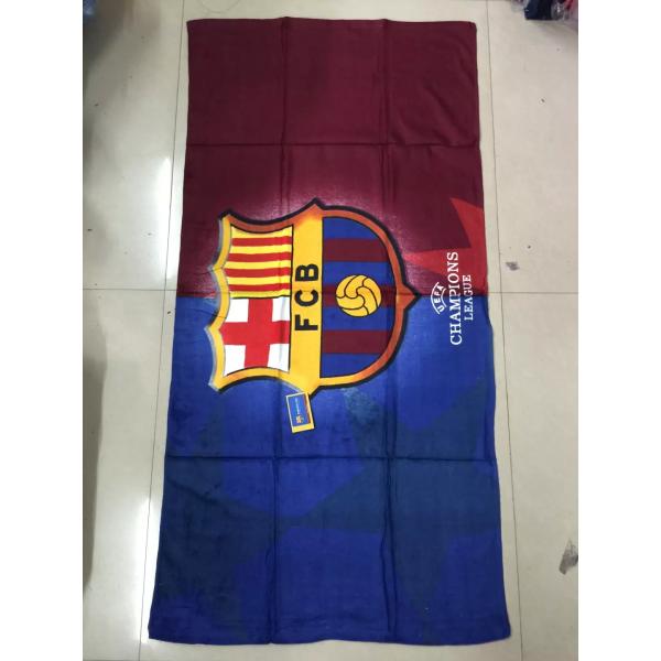 Customize football sport towel Barcelonaes football club towel beach towel soccer towel