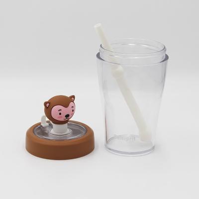 Plastic Tritan Silicone Straw Water Bottle Leak Proof Travel type