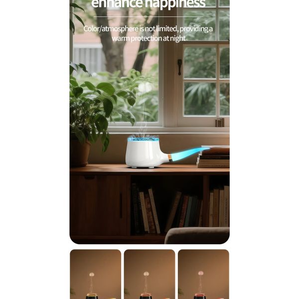 Ultrasonic Home Use Air Aroma Essential Oil Diffuser With Colorful Ambient Light