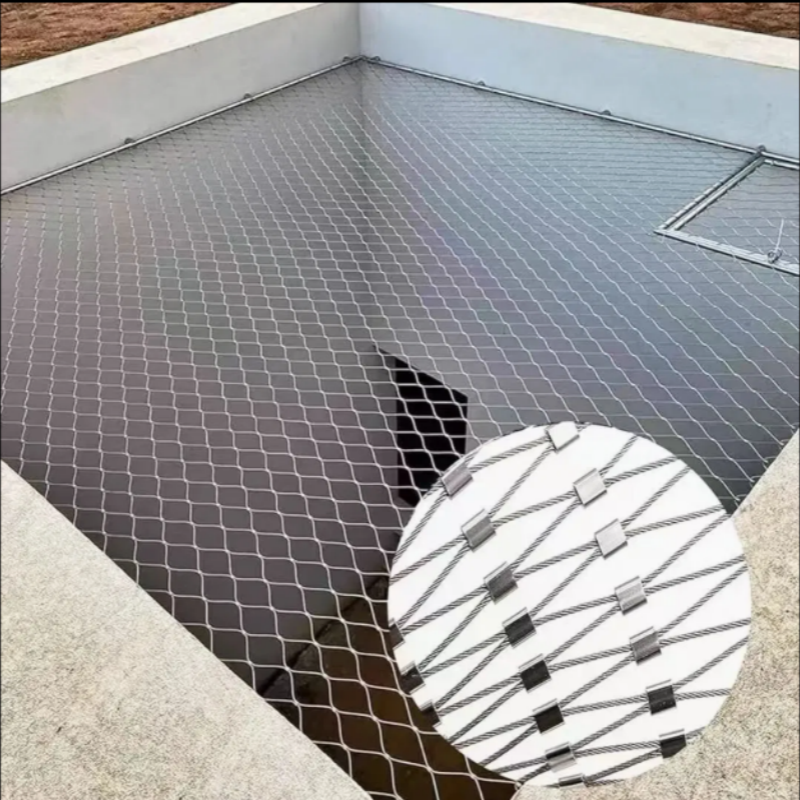 Flexible stainless steel cable mesh designed for  safety in architectural projects