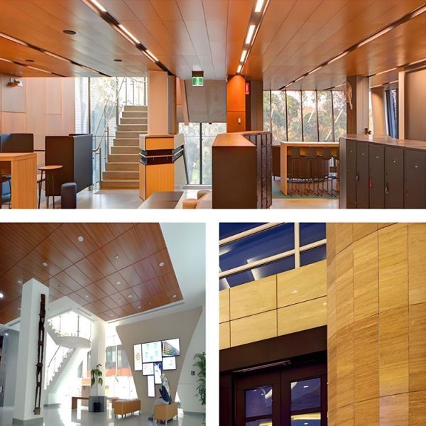 Indoor Wood Grain Aluminum Panels Outdoor Eco Wood Grain Aluminum Sheet