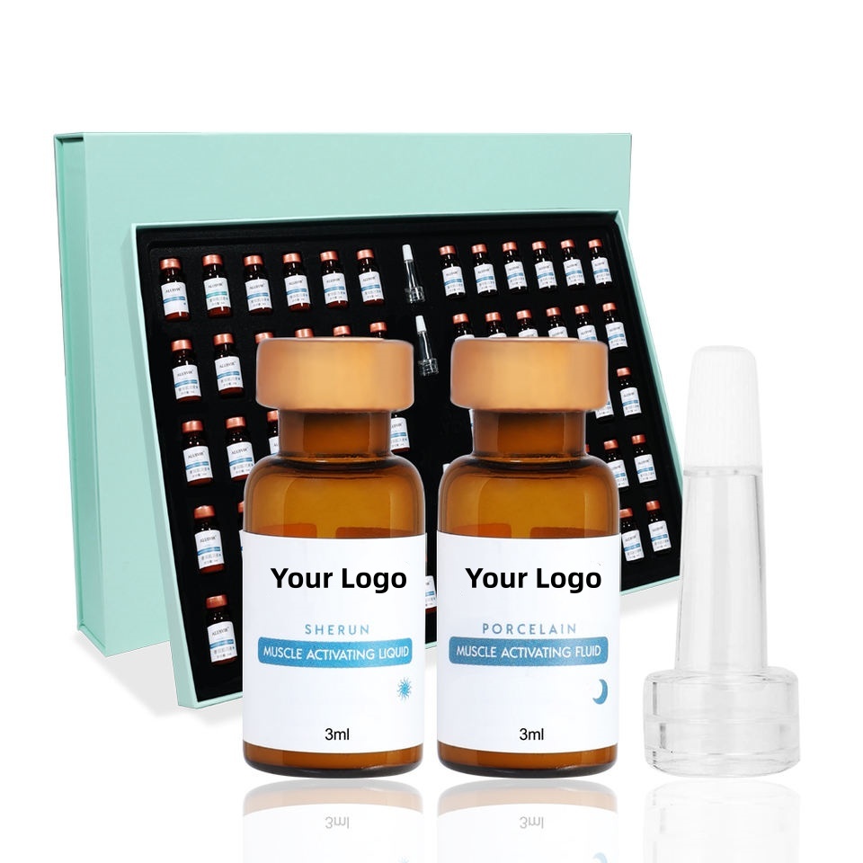 OEM ODM customized brand skin care epidermal growth factor freeze-dried facial essence firming moisturizing cream anti-aging and anti wrinkle facial essence set