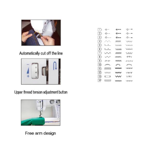 214X134X253MM Flat-Bed Butterfly Overlock Household Sewing Machine Perfect for Home