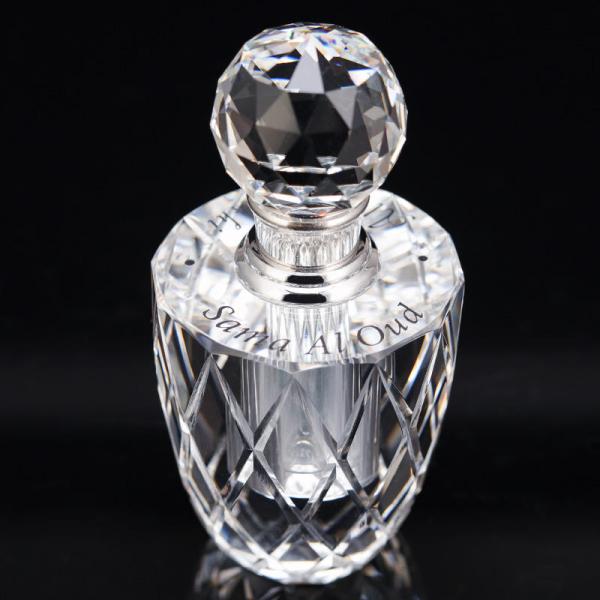 Professional Luxury Faceted Glass Crystal Perfume Bottle For Wedding Favors Valentine Gift