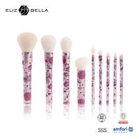 cosmétique cheveux synthétiques de la beauté 9pcs brosse de lecture la pleine poignée de impression de roulement en métal