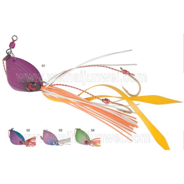 New design best sale 40g/60g/80g rubber jig bait fishing lure JWRBJG08