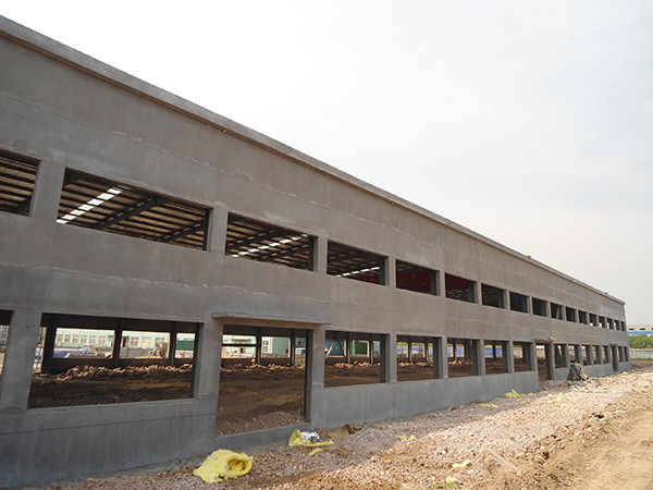 Galvanized Steel Frame Prefab Building , Prefabricated Metal Workshop Buildings