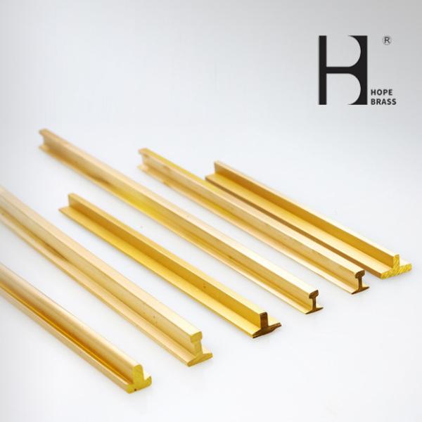 Heatproof Brass T Profile , Hpb58-3 Metal T Profile SGS Approved