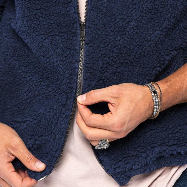 Double-sided Arctic Velvet jacket for men featuring windproof and cotton material