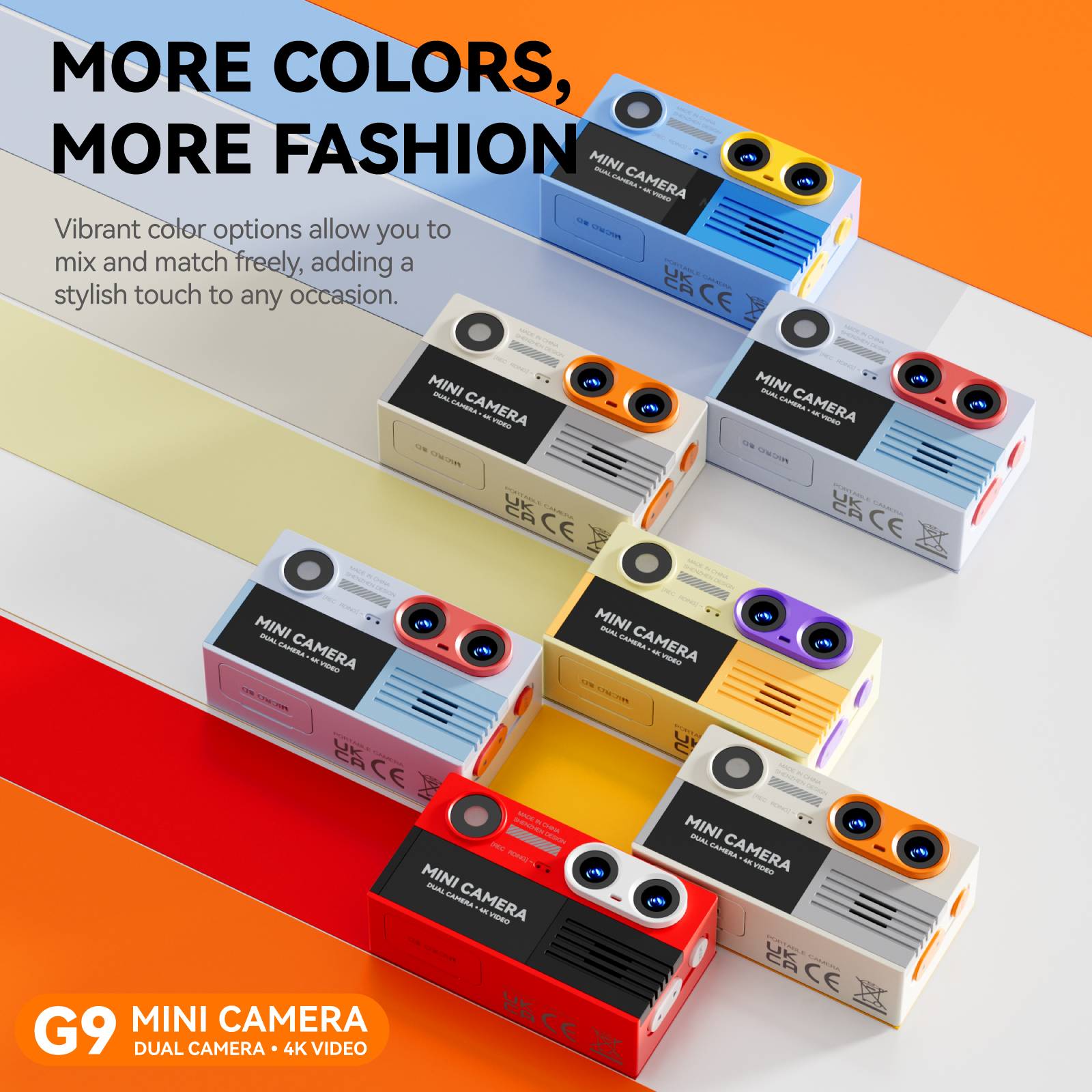 2026 Dual Camera 4K HD Recording Mini Camera G9 TFT Screen