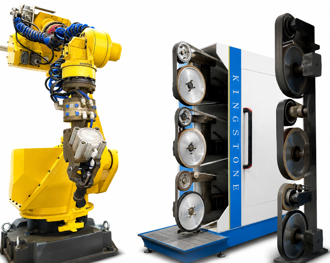 Continuous Operation Automated Grinding Machine Robotic Grinding Cell For Angle Valve