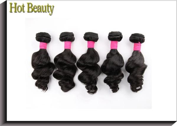 8 inch 6A Grade Loose Wave Virgin Human Hair Extensions With Thick Bottom