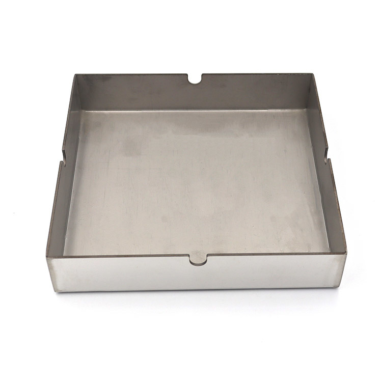Stainless Steel Metal Ashtray with Polished Surface and Large Capacity for Bar Hotel KTV Household