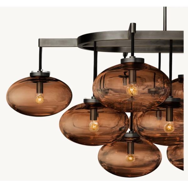 72' Промышленный стиль Антикварный латунный потолочный люстра 110V-240V