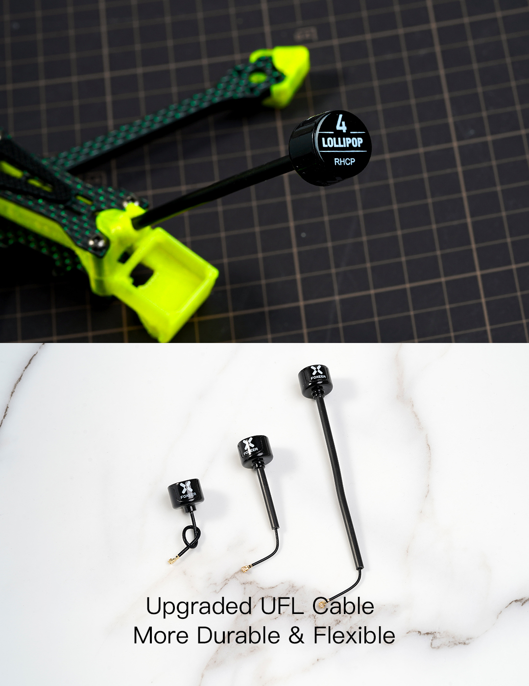 Foxeer Antenna Lollipop 4 V4 FPV 5.8G 2.6Dbi Stubby RHCP SMA RPSMA UFL Straight/Angle MMCX 7.2g For RC Racing Drone