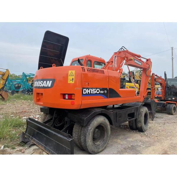 90 New Wheeled Excavator Second Hand DOOSAN DH150W-7 Used 4 Wheeled Digger