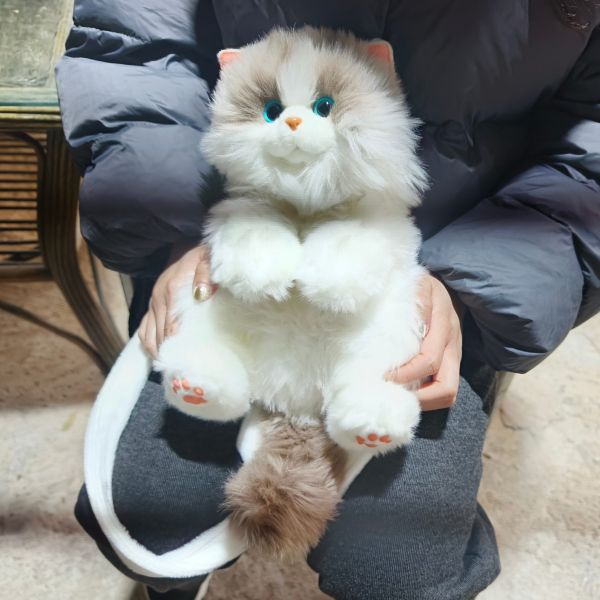 Realistic Animatronic Remote Control Backpack Cat with 3000mAh 12V Battery and Textured Elastic Fabric - Customized Design