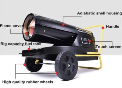 Mobile Industrial Forced Air Heater , Diesel Fired Air Heater With Flame Sensor