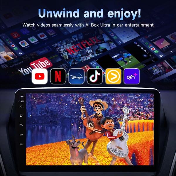 Wired to Wireless Adapter Carplay Android 13 Tbox UHD AI Box HDMI 8Gb 128Gb Adapter SDM660 HDMI Output For Netflix Youtube