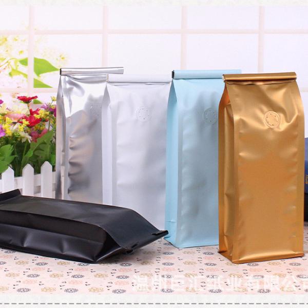 0.5lb 8oz Breathable Aluminum Foil Stand Up Pouch Mini Zipper Coffee Packaging Bag With Valve