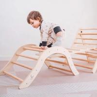 Ensemble de jouets de gymnastique pour enfants Montessori Ensemble de meubles Petite taille Couleur bois naturel