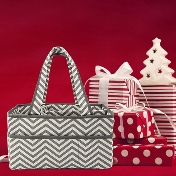 Water Resistant Polyester Baby Diaper Caddy Large Capacity For Shopping