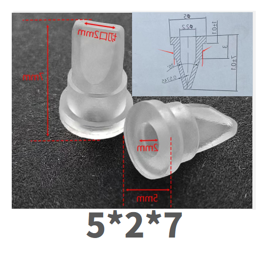 5*2*7MM Silicone & FKM Duckbill Valve | One-Way Check Valve for Packaging, Medical & Appliance Applications