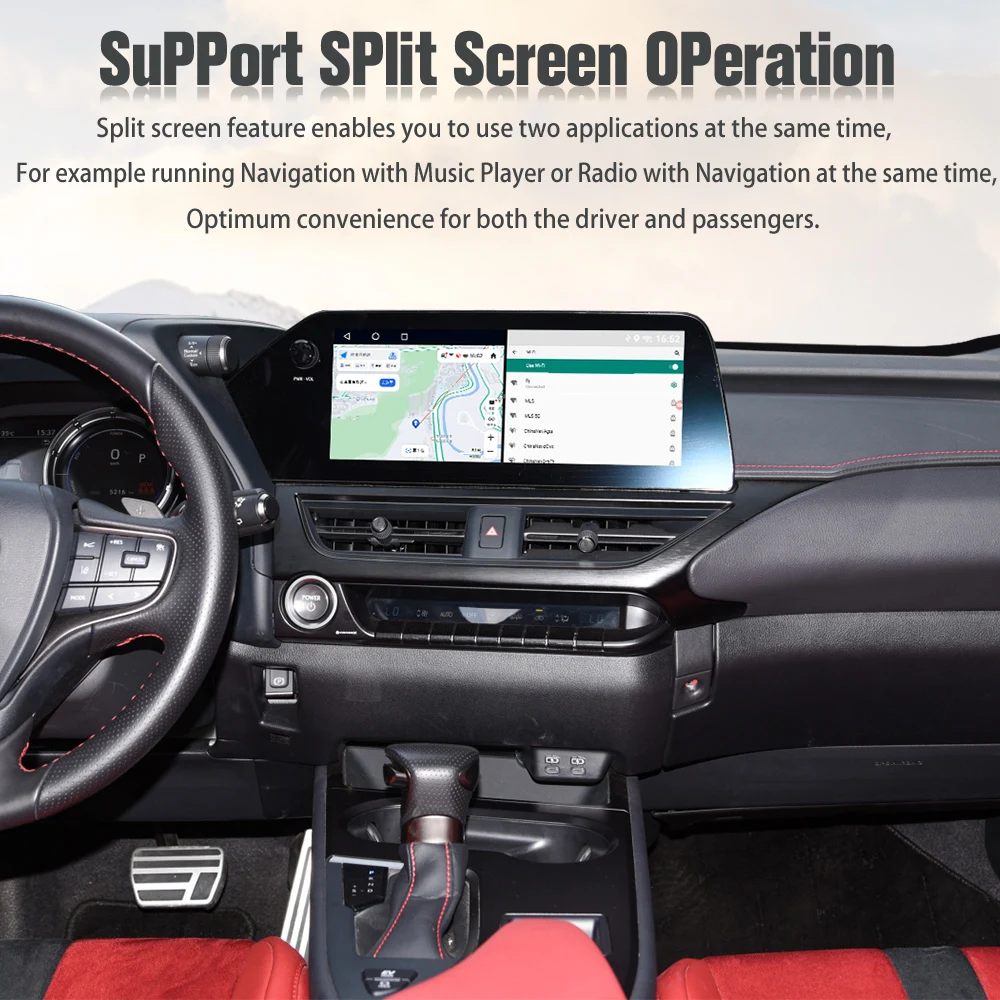Интерфейс Carplay Car Video Для LEXUS UX 2019-2021 Интерфейс системы Android с сенсорной панелью экрана и 360 AHD ((128GB)