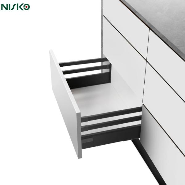 Cuisine Tandem Caisse tiroir Fermeture douce avec une tige carrée double