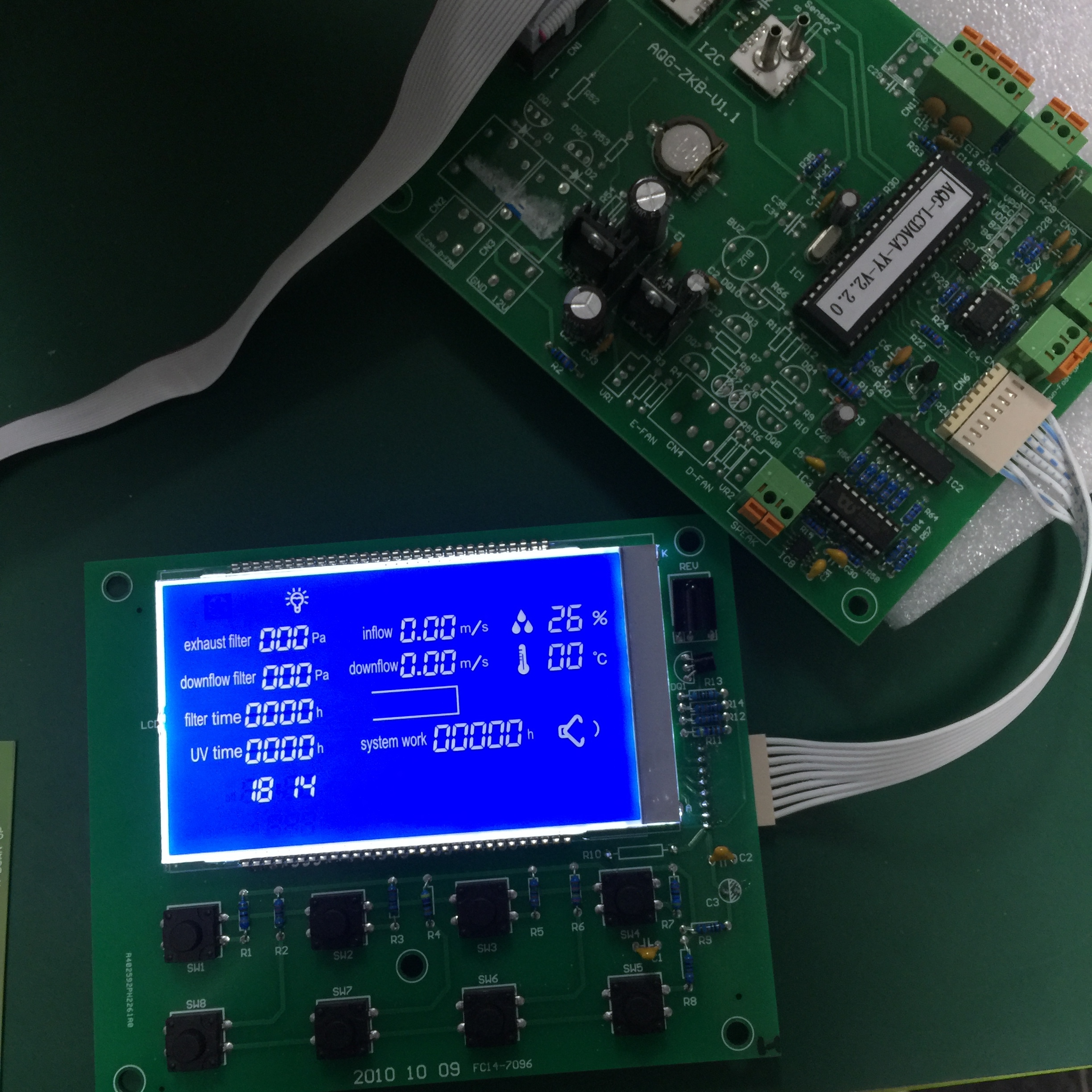 Custom STN Blue Negative Transmissive LCD Module for Air Purification Systems