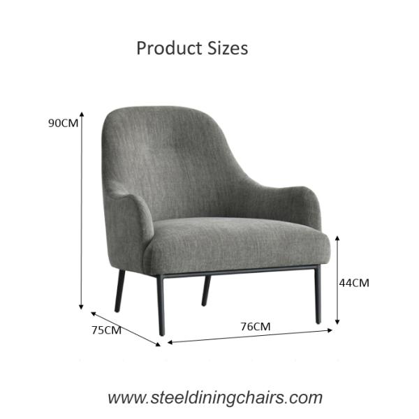 Study Studio Nordic 900mm 760mm Stainless Steel Leg Dining Chairs