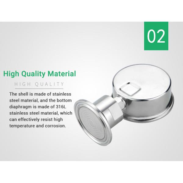 CE Certified 2.5% Precision Customized Clamp Diaphragm Pressure Gauge for Manufacture