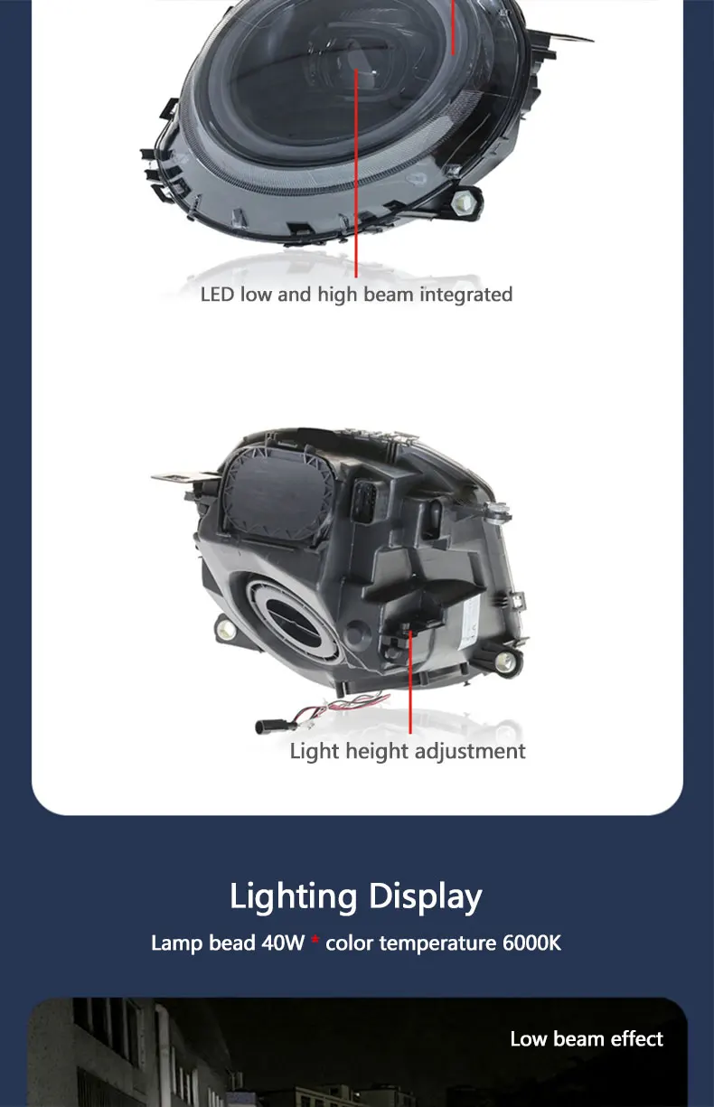 Mini R55 R56 R57 6000K BMW MINI Фары