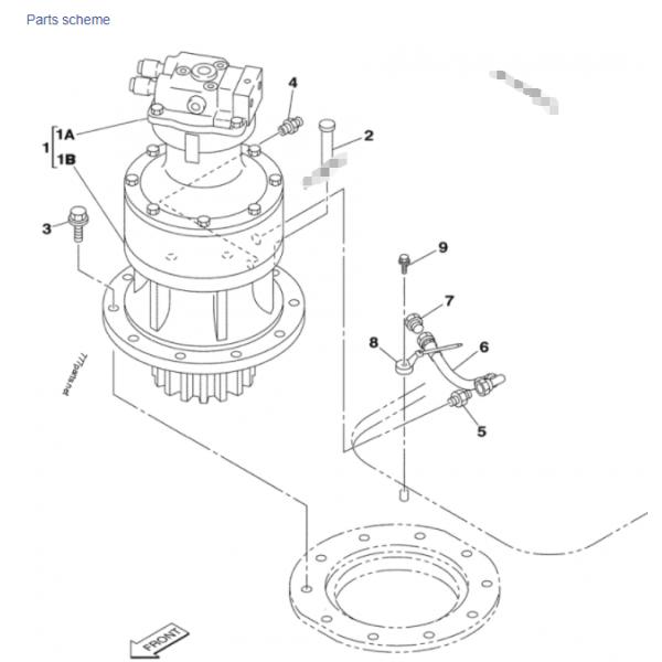 Assy уменьшения качания assy KRC0185 SH210 мотора качания экскаватора CX210 гидравлический