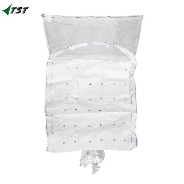 Premium Perforated Potato Jumbo Bags Fibc With Discharge Spout For Harvest