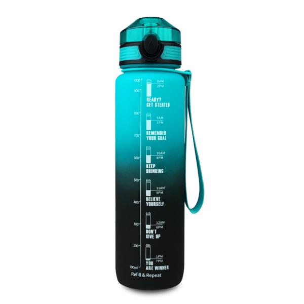 Dust Proof Lid Sport Outdoor Drink Water Bottle Gradient Color Design