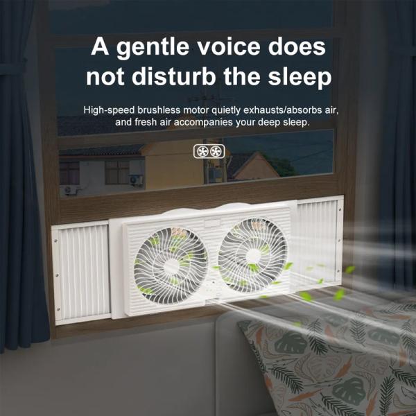 Home Ceiling Exhaust Fan 9 Inch Double Reverse Window Fixture DC Exhaust Fan Remote Control