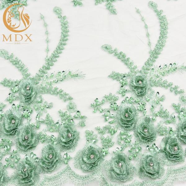 Симметричные Bridal вышитые ткань шнурка/материал шнурка для платьев свадьбы