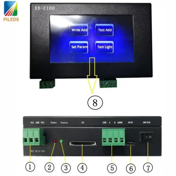 XB-C100 DMX LED Controller RGBW RGB DMX Address Writer 5 Pin