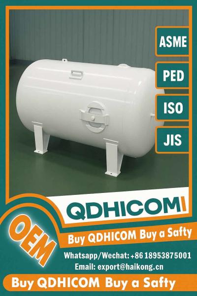 Pneumatic Flow Stabilizer Horizontal Receiver Tank Durable Steel Air Tank For HVAC Support