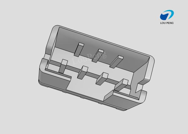 PCB Mount Header, vertical, Wire-to-Board, 4 Position, 2.54mm Pitch, Tin, Natural Housing Color, Shrouded / Solid