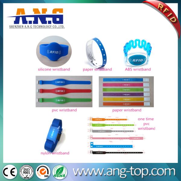 Tyvek Disposable Rfid Wristbands For Events / 2G Hospital Strong Rfid Bracelet