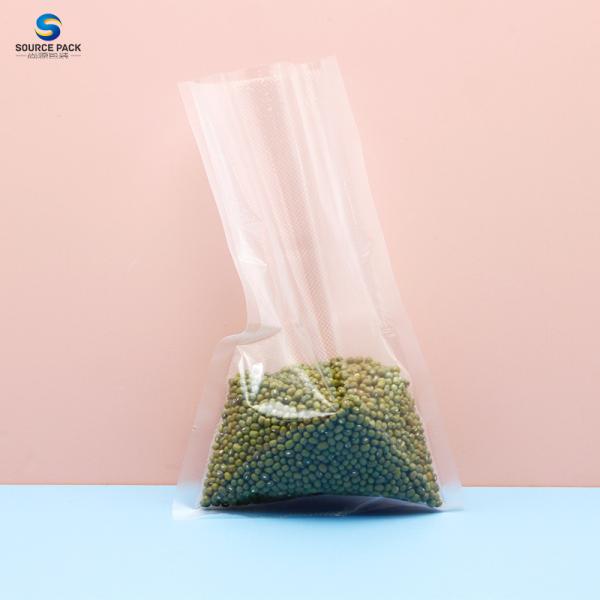 Clear Plastic Vacuum Storage Bags Packaging Custom Printed For Freezer Food