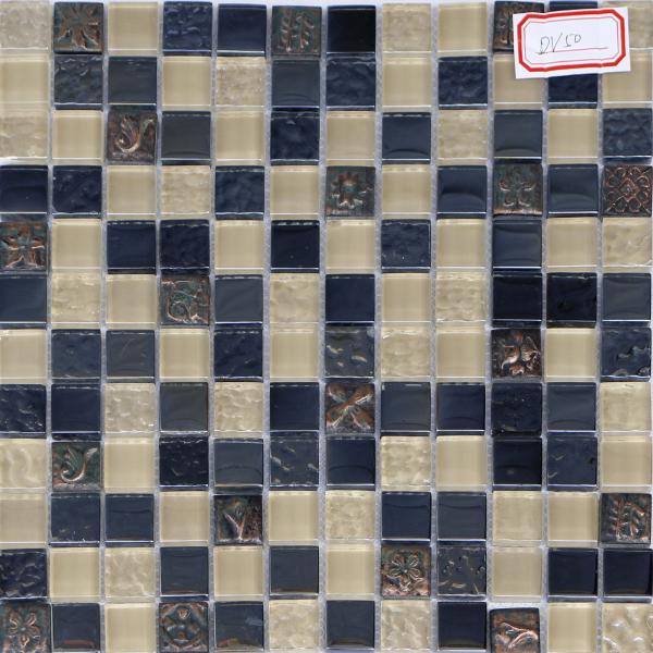 300x300mm scrabble tile wall art,ceramic mosaic tile, blue mix color