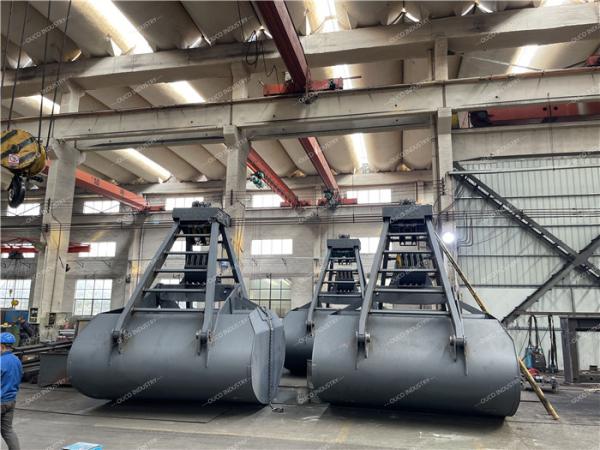 Two Peels Mechanical Clamshell Grab Bucket For Sand Grains 24 CBM