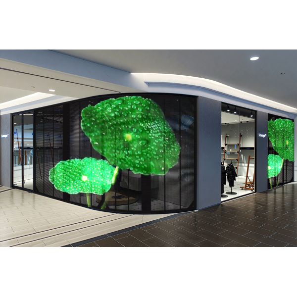 P125 High Quality Outdoor LED Mesh Screen 30mm IP67 Waterproof Commercial Grade For Building Facade