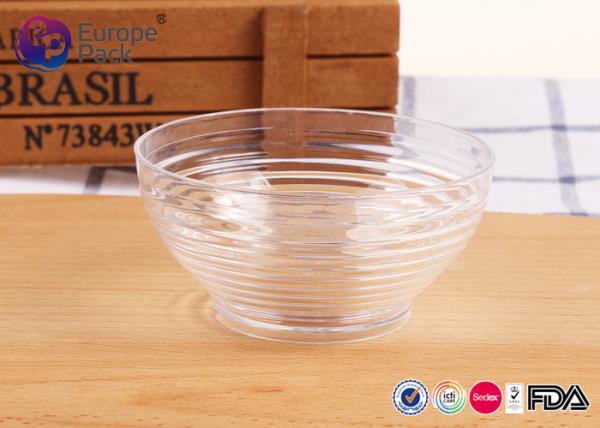 Food Grade Washable Plastic Round Dessert Cups 3Oz Clear Plastic Salad Bowls