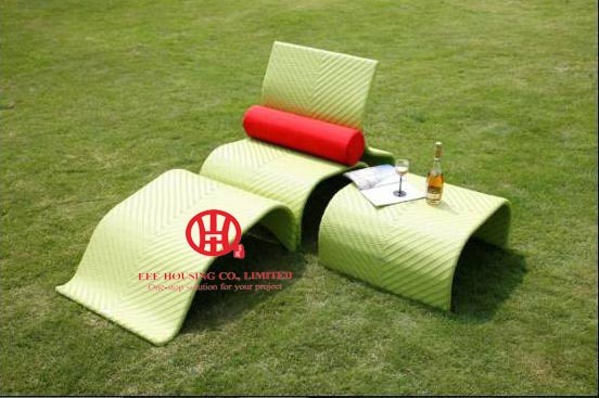 outdoor aluminum sun lounge chair wicker Sun Loungers beach chair imported from china